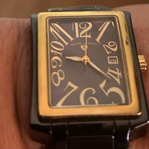 Swiss Legend Black mother of pearl ceramic watch.